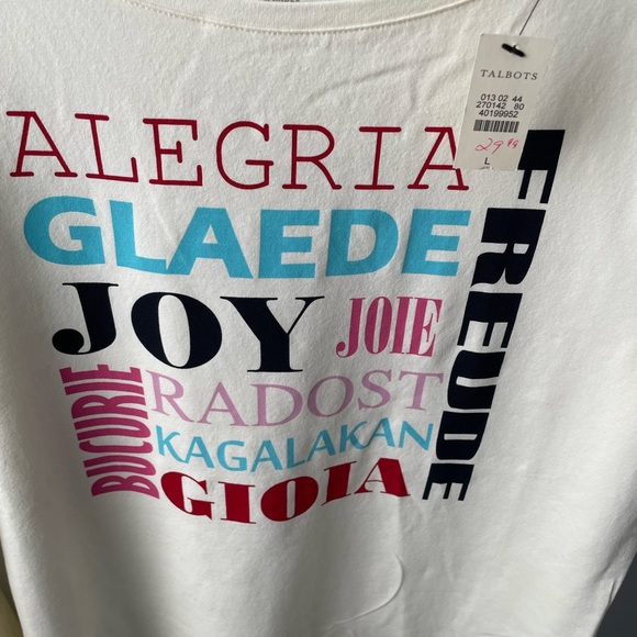 Talbots crewnecked long sleeved cotton tees NWOT - Picture 1 of 6